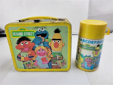 1979 sesame street metal lunch box|1979 Sesame Street Metal Lunch Box for sale .